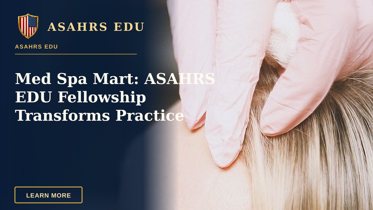 Med Spa Mart: ASAHRS EDU Fellowship Transforms Practice — Close-up of a cosmetic injection procedure in a modern spa setting, enhancing beauty and wellness.