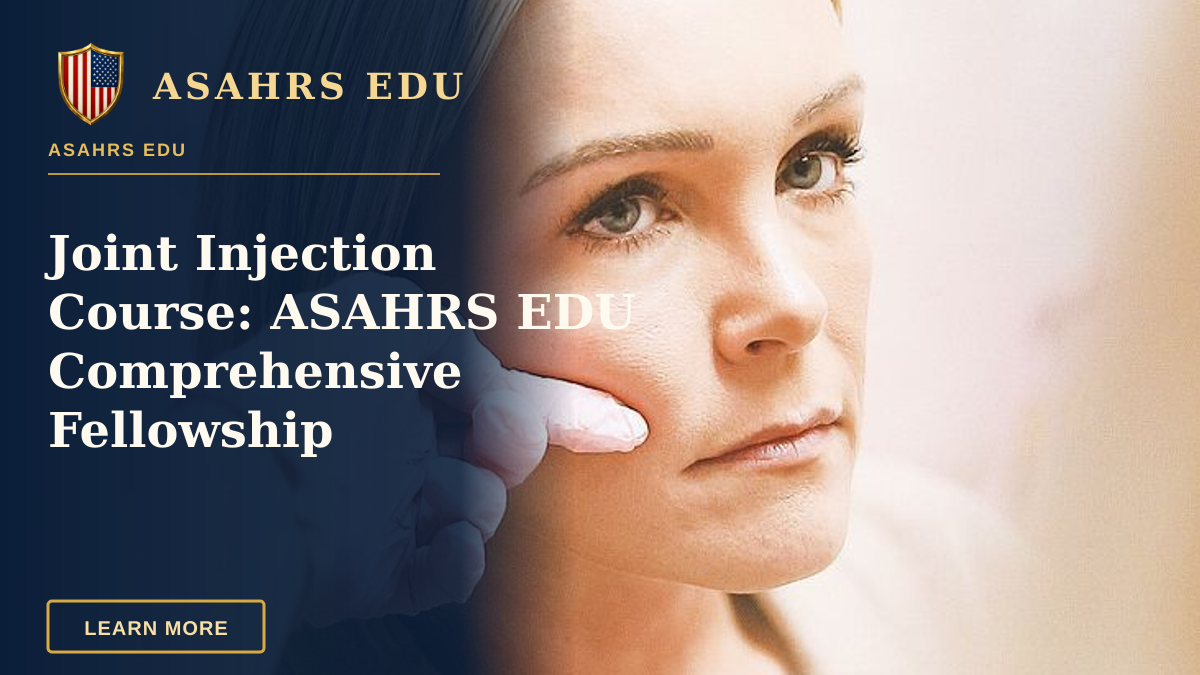 Joint Injection Course: ASAHRS EDU Comprehensive Fellowship — Close-up of a woman receiving a cosmetic injection at a modern beauty clinic.