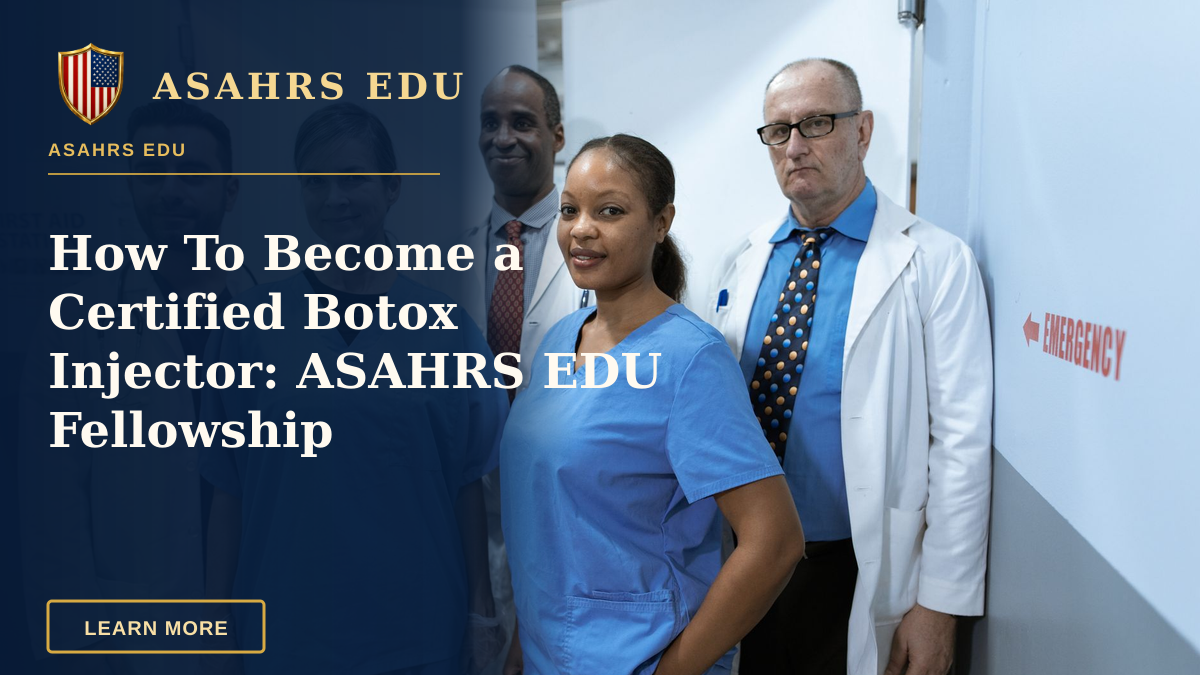 How To Become a Certified Botox Injector: ASAHRS EDU Fellowship — A diverse group of healthcare professionals in hospital uniforms, showcasing teamwork and diversity.