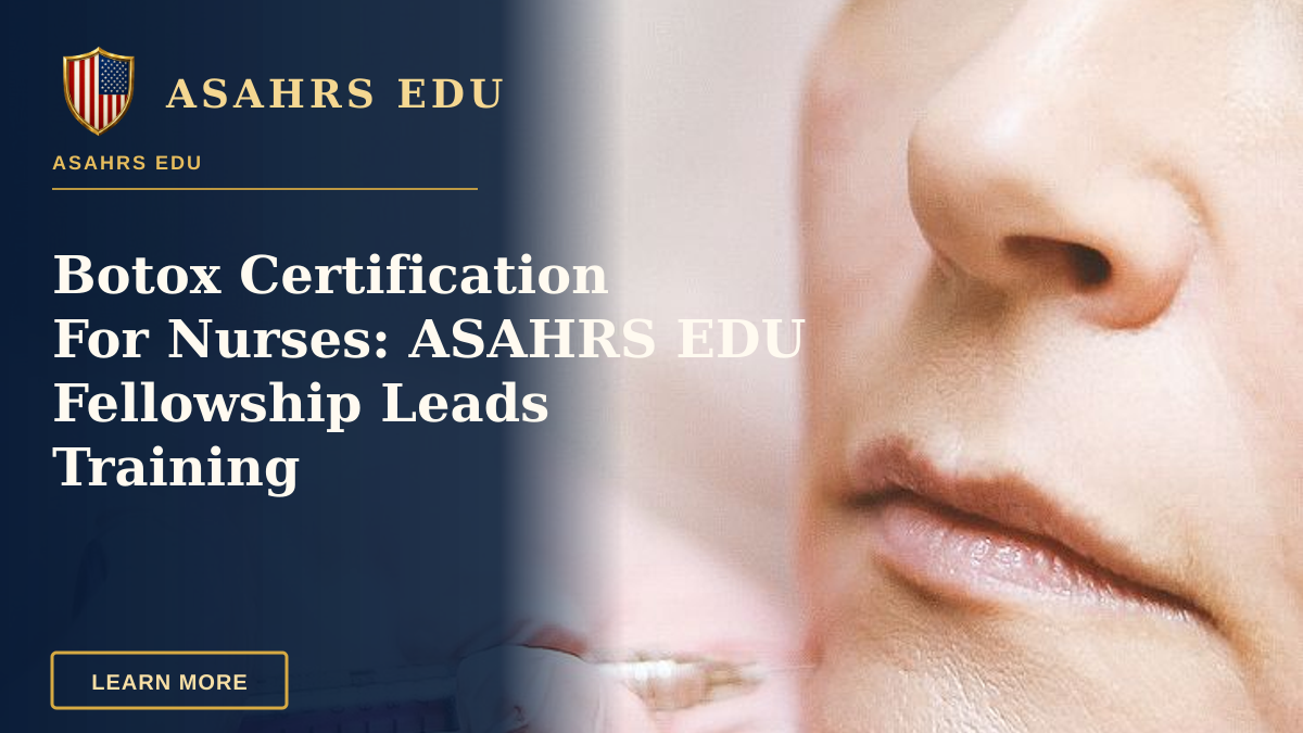 Botox Certification For Nurses: ASAHRS EDU Fellowship Leads Training — Close-up of a woman receiving a dermal filler injection, highlighting modern beauty treatments.