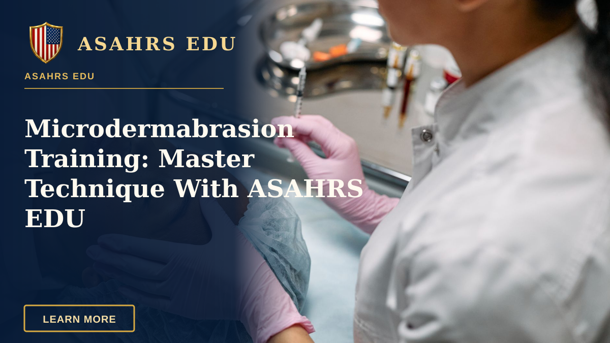 Microdermabrasion Training: Master Technique With ASAHRS EDU — Professional administering skincare treatment with syringe indoors.
