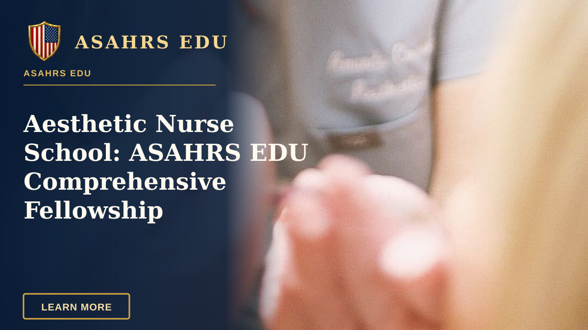 Aesthetic Nurse School: ASAHRS EDU Comprehensive Fellowship — Aesthetic nurse administering a cosmetic injection in a modern beauty clinic.