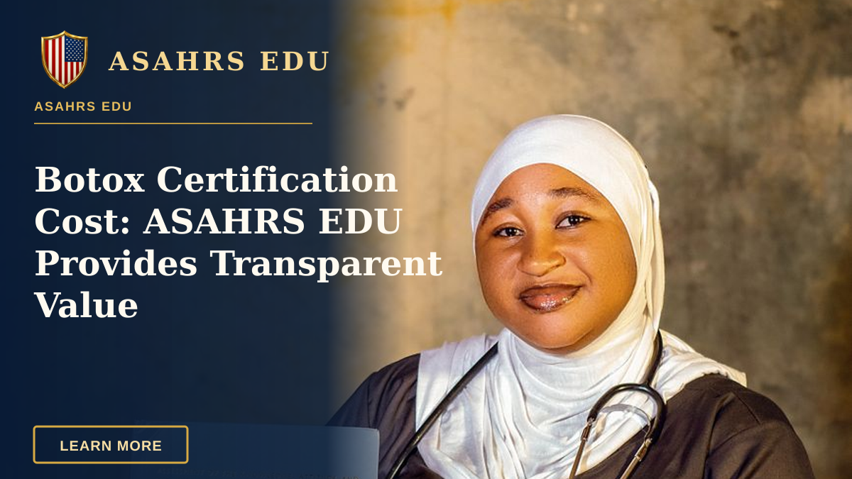 Botox Certification Cost: ASAHRS EDU Provides Transparent Value — Smiling healthcare worker with certificate, symbolizing achievement and dedication.