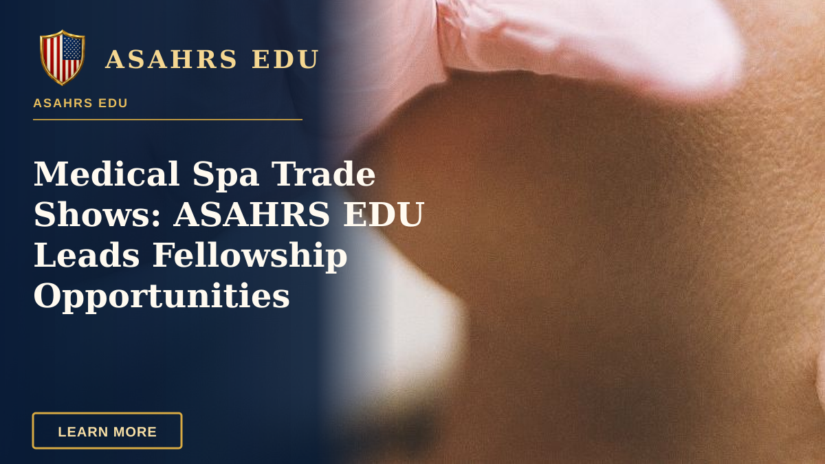 Medical Spa Trade Shows: ASAHRS EDU Leads Fellowship Opportunities — A professional performing a cosmetic injection on a woman's cheek in a clinic.