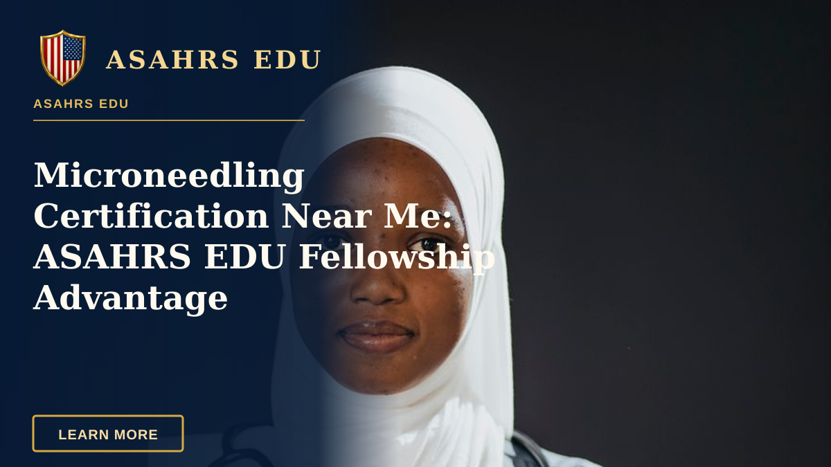 Microneedling Certification Near Me: ASAHRS EDU Fellowship Advantage — Young female healthcare graduate holding books in studio portrait.