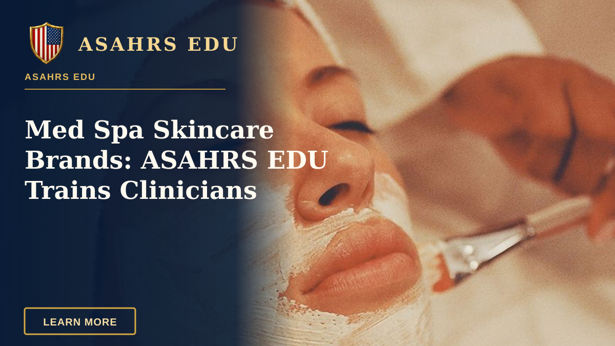 Med Spa Skincare Brands: ASAHRS EDU Trains Clinicians — Close-up of a woman receiving a soothing facial mask at a spa, promoting relaxation and skincare.