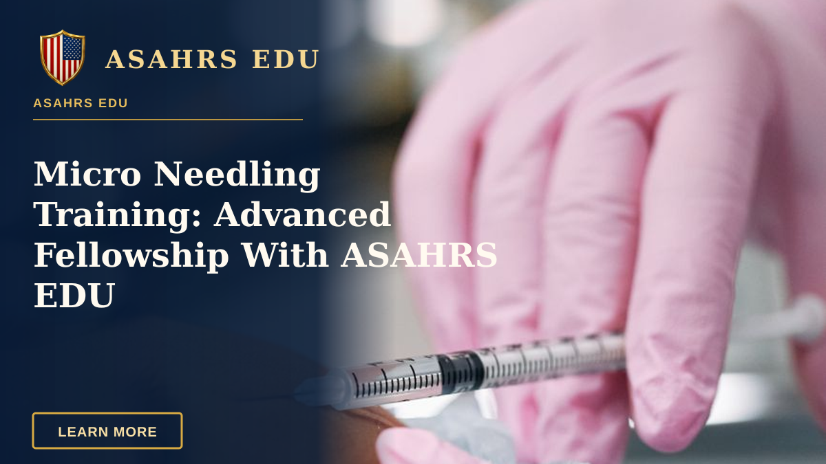 Micro Needling Training: Advanced Fellowship With ASAHRS EDU — Detailed view of a cosmetic injection procedure being performed in a clinical setting.