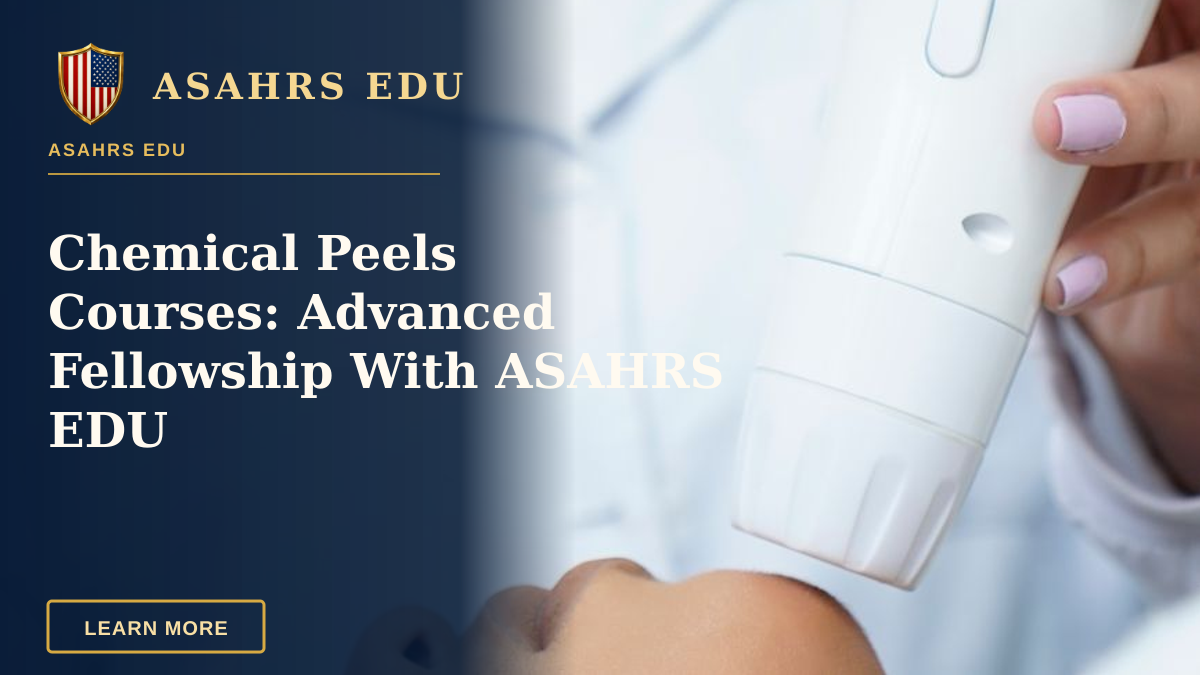 Chemical Peels Courses: Advanced Fellowship With ASAHRS EDU — Beautician performing a modern cosmetic treatment using advanced equipment in a clinic.