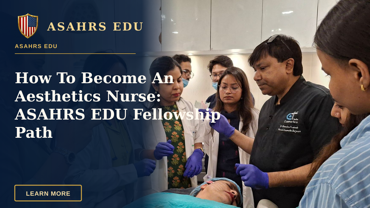 How To Become An Aesthetics Nurse: ASAHRS EDU Fellowship Path — Dermatologists in training perform a procedure under supervision in a clinical setting.