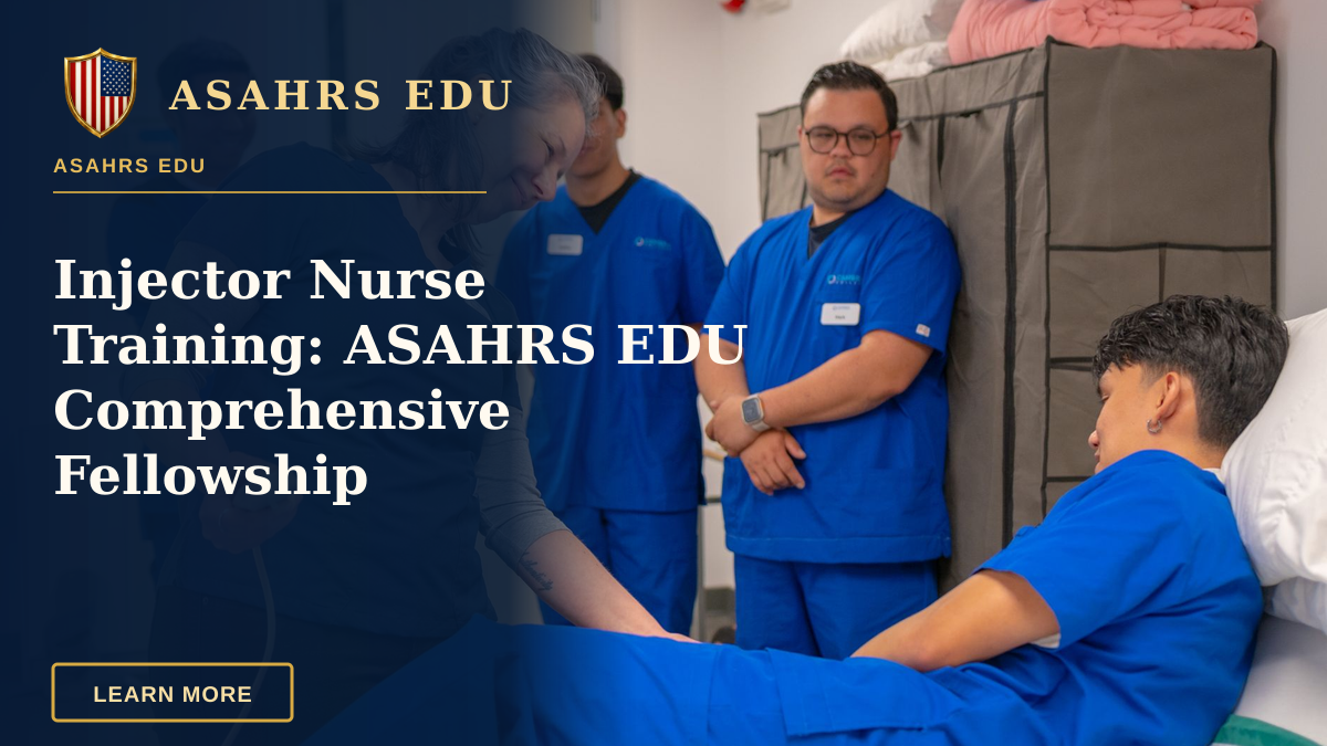 Injector Nurse Training: ASAHRS EDU Comprehensive Fellowship — Healthcare professionals in a training session using medical equipment indoors.