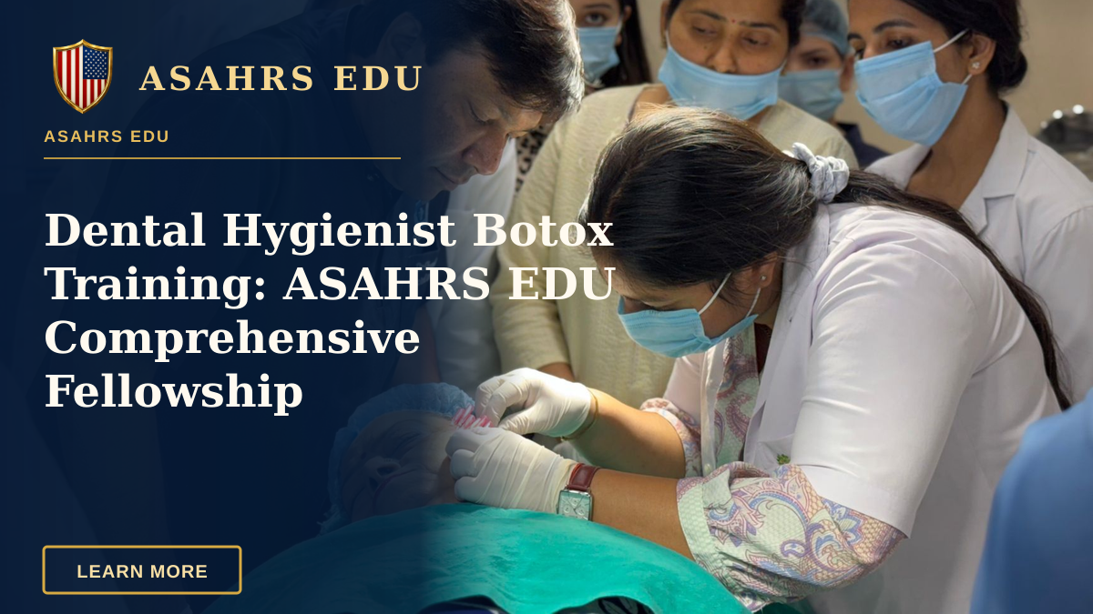 Dental Hygienist Botox Training: ASAHRS EDU Comprehensive Fellowship — Healthcare professionals performing a cosmetic procedure in a New Delhi clinic.
