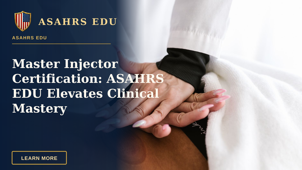 Master Injector Certification: ASAHRS EDU Elevates Clinical Mastery — Close-up of a therapist's hands performing cupping therapy on a patient in a clinical setting.