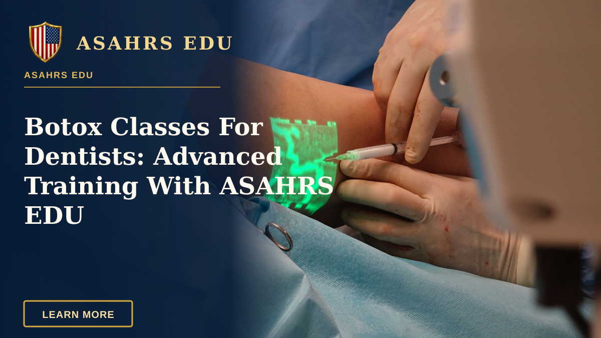 Botox Classes For Dentists: Advanced Training With ASAHRS EDU — A doctor performs a medical procedure using advanced vein visualization technology.