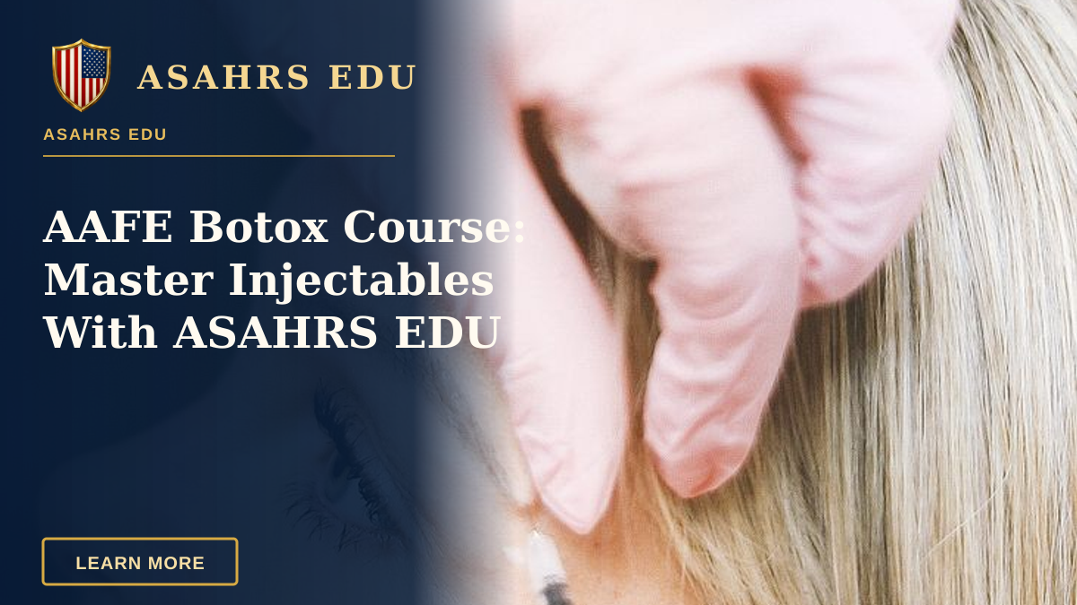 AAFE Botox Course: Master Injectables With ASAHRS EDU — Close-up of a cosmetic treatment with injection at a modern beauty clinic.