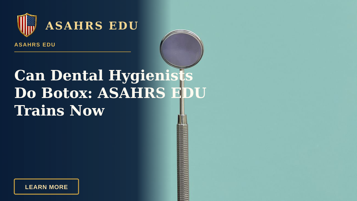 Can Dental Hygienists Do Botox: ASAHRS EDU Trains Now — Close-up of a stainless steel dental mirror on a pastel teal background, ideal for healthcare themes.