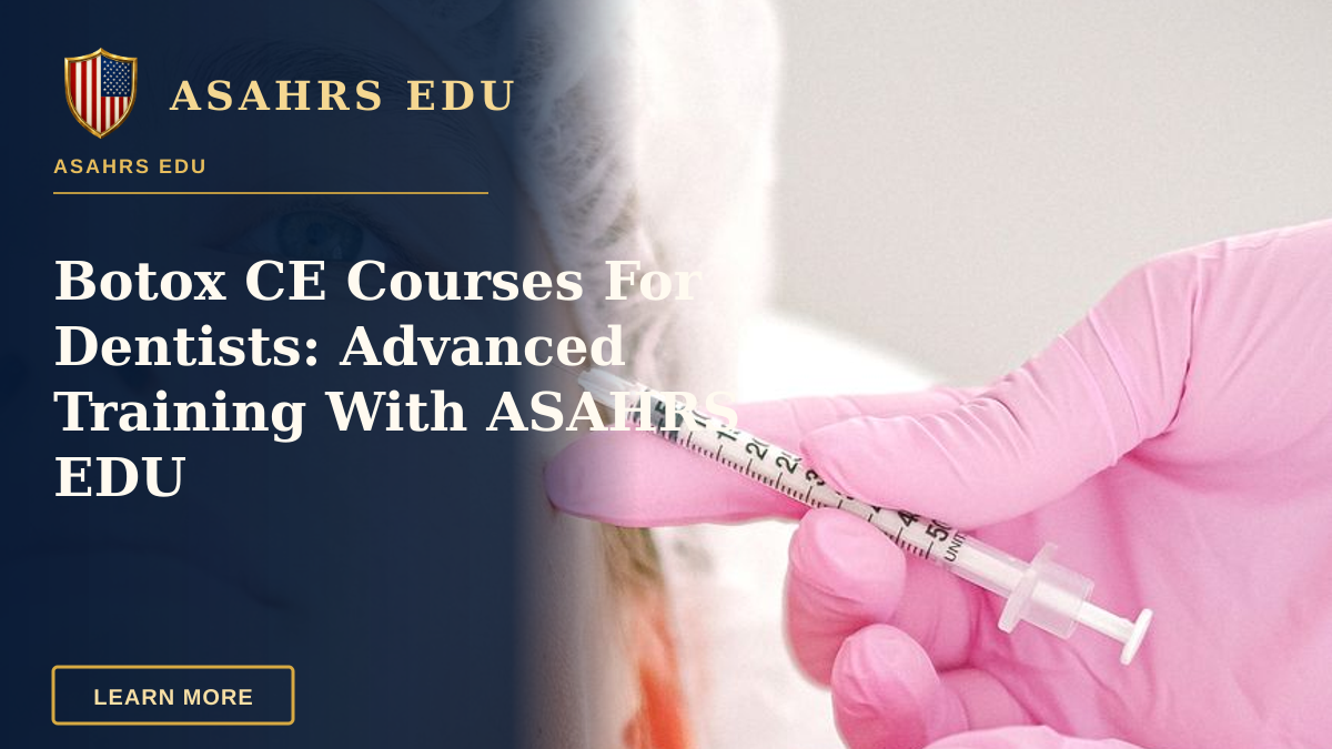 Botox CE Courses For Dentists: Advanced Training With ASAHRS EDU — Close-up of a beautician administering facial injection treatment to a woman in a clinical setting.