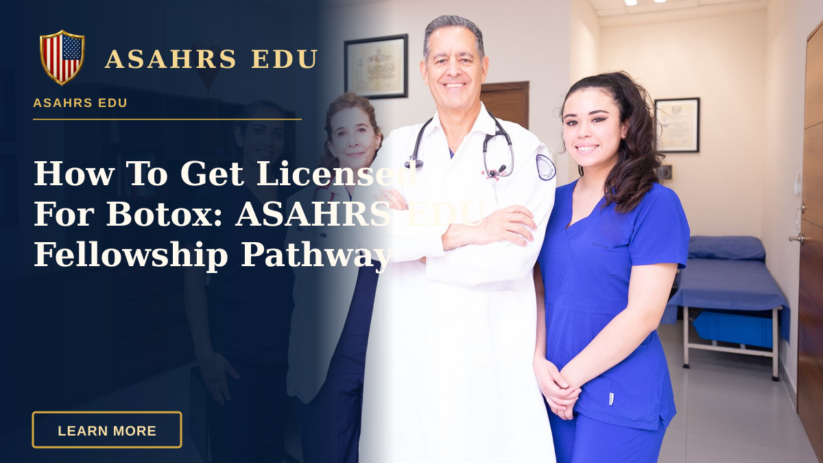 How To Get Licensed For Botox: ASAHRS EDU Fellowship Pathway — Group of diverse healthcare professionals in a clinical setting, showcasing teamwork and care.