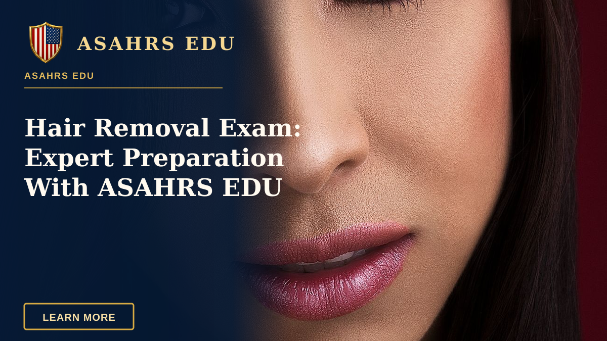 Hair Removal Exam: Expert Preparation With ASAHRS EDU — Captivating close-up portrait of a woman with elegant pink makeup and brunette hair.