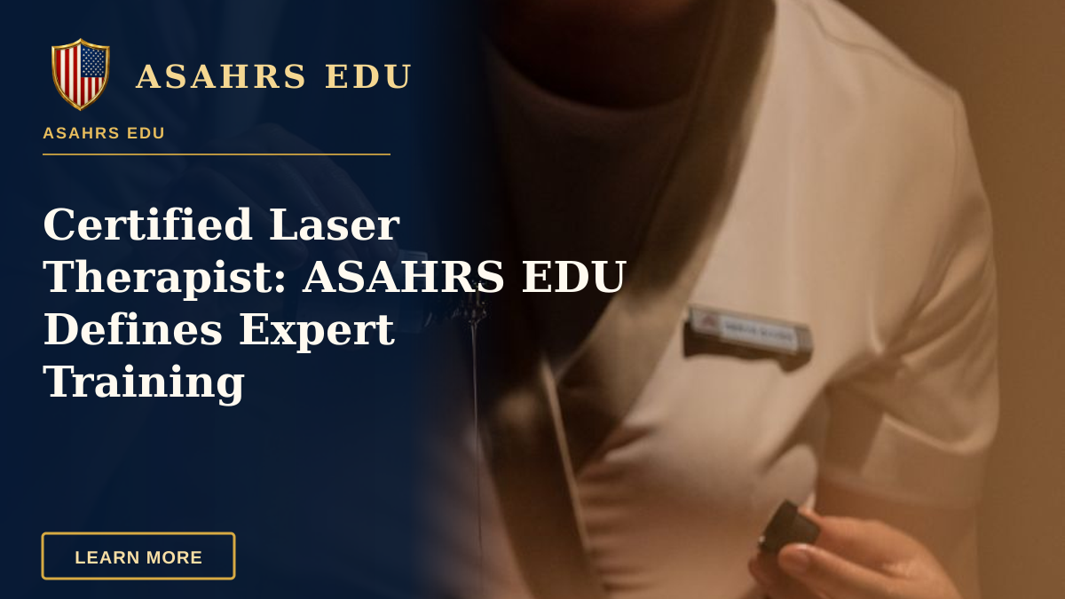 Certified Laser Therapist: ASAHRS EDU Defines Expert Training — A serene spa massage setting with a therapist applying essential oils under low light.