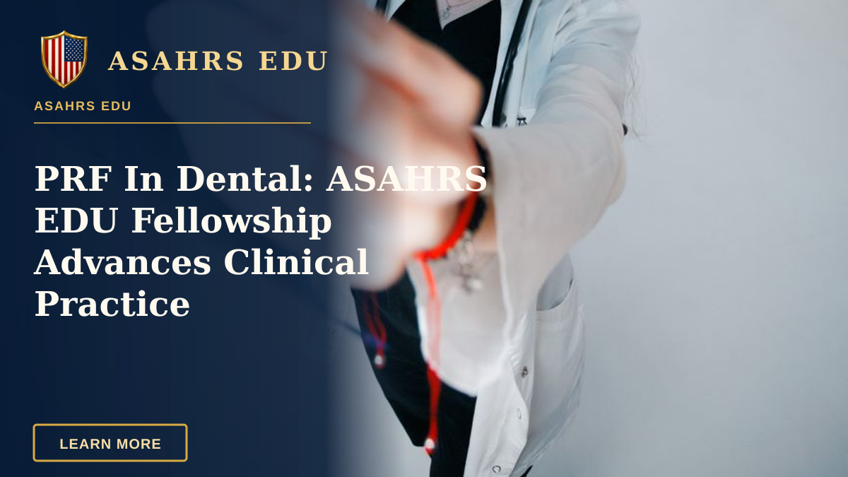 PRF In Dental: ASAHRS EDU Fellowship Advances Clinical Practice — A female doctor analyzing an X-ray in a clinical setting, offering medical expertise.