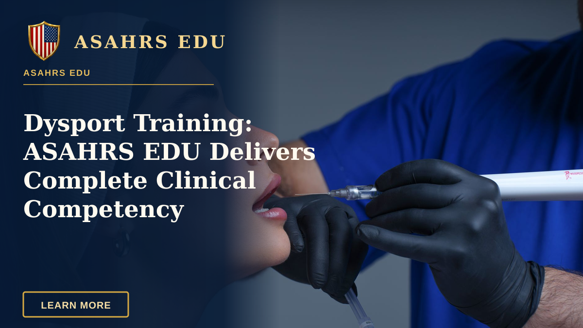 Dysport Training: ASAHRS EDU Delivers Complete Clinical Competency — Close-up of a woman receiving a modern cosmetic treatment in a clinical setting.
