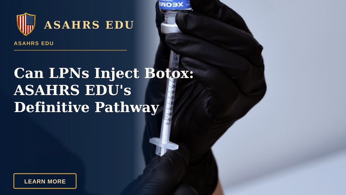 Can LPNs Inject Botox: ASAHRS EDU's Definitive Pathway — Close-up of hands preparing a syringe for injection in a medical clinic in Belo Horizonte.