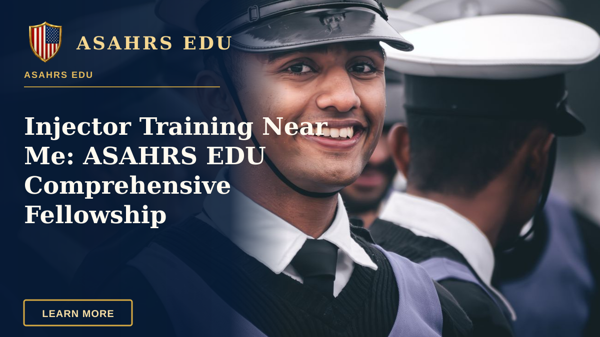 Injector Training Near Me: ASAHRS EDU Comprehensive Fellowship — A young male cadet smiling alongside peers during a training event.