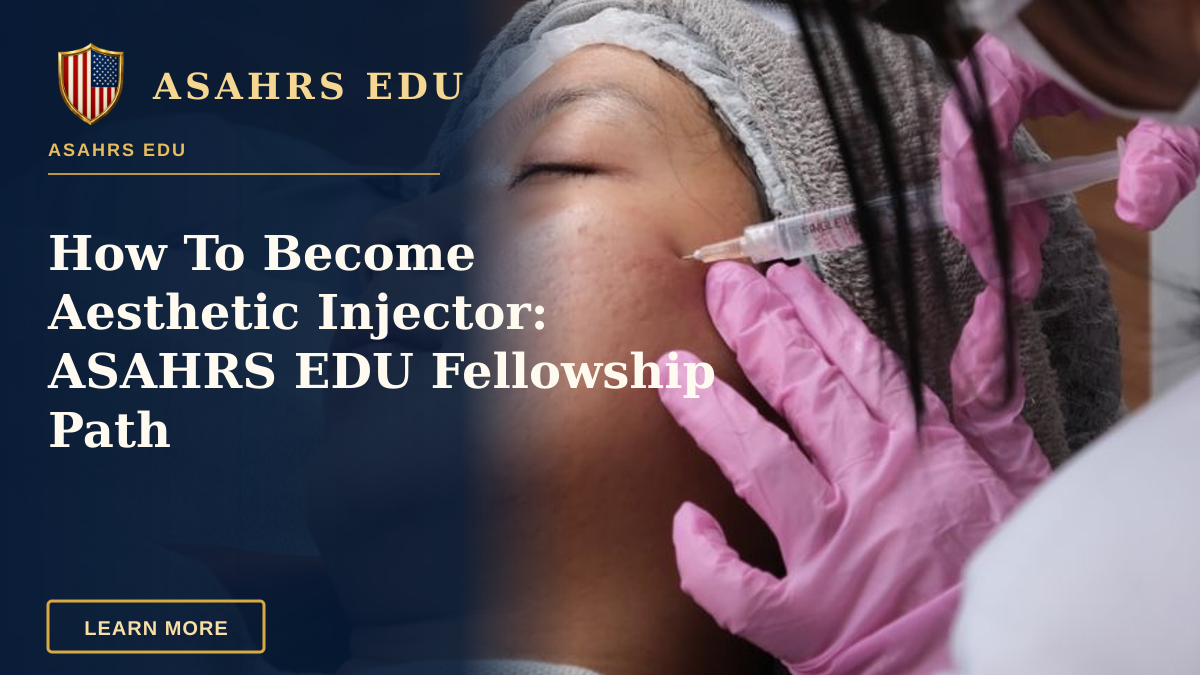 How To Become Aesthetic Injector: ASAHRS EDU Fellowship Path — Aesthetic treatment being administered in a clinic setting, showcasing professional care.