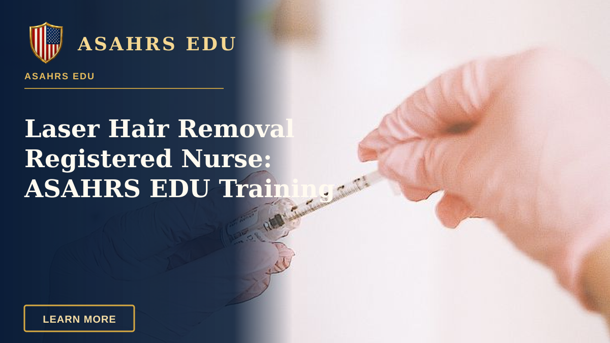 Laser Hair Removal Registered Nurse: ASAHRS EDU Training — A professional prepares a cosmetic injection in a modern spa, focusing on skincare and wellness.