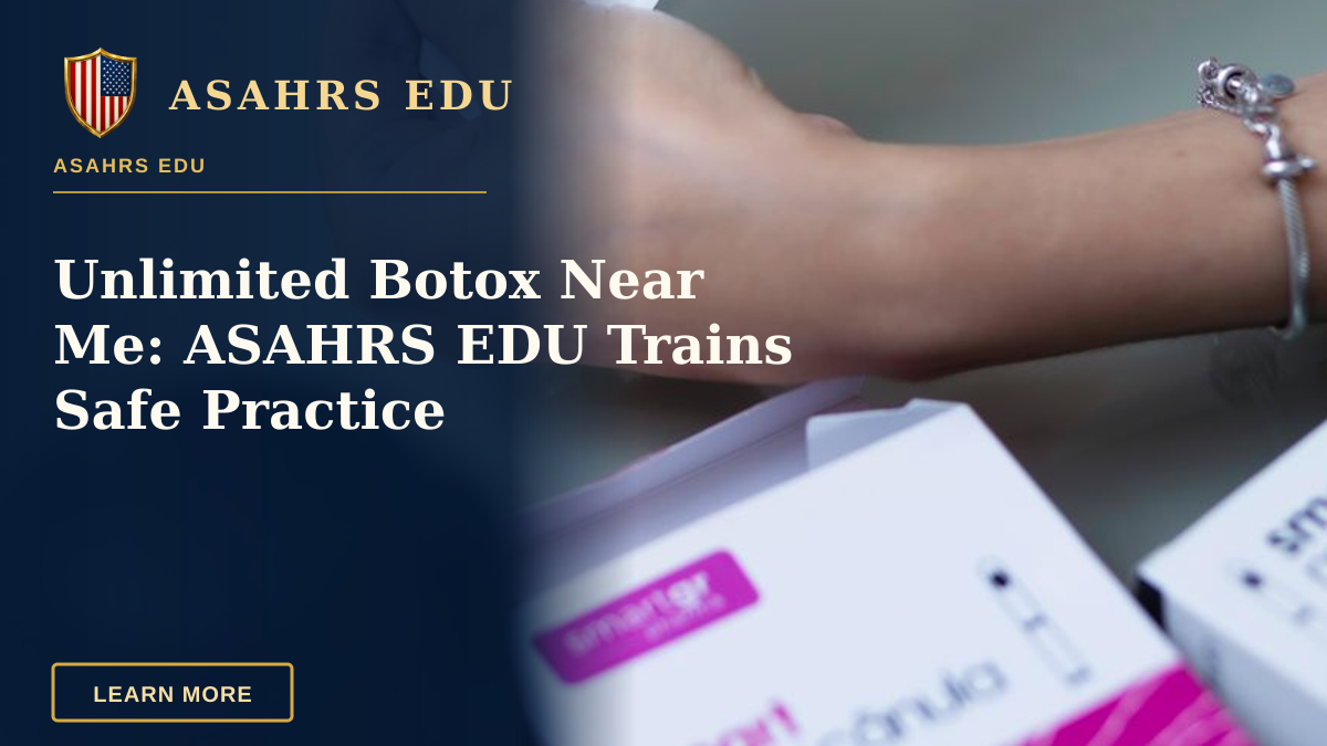Unlimited Botox Near Me: ASAHRS EDU Trains Safe Practice — Medical syringe being unpacked by hands near a laptop on a desk.