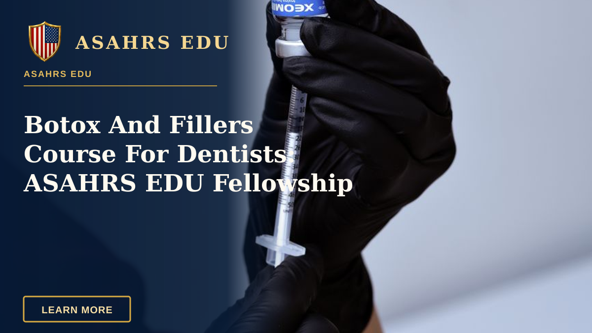 Botox And Fillers Course For Dentists: ASAHRS EDU Fellowship — Close-up of hands preparing a syringe for injection in a medical clinic in Belo Horizonte.