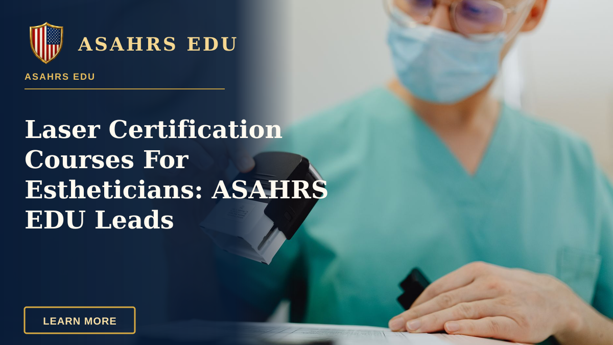 Laser Certification Courses For Estheticians: ASAHRS EDU Leads — Healthcare worker stamping documents in a clinic setting, ensuring efficient workflow.