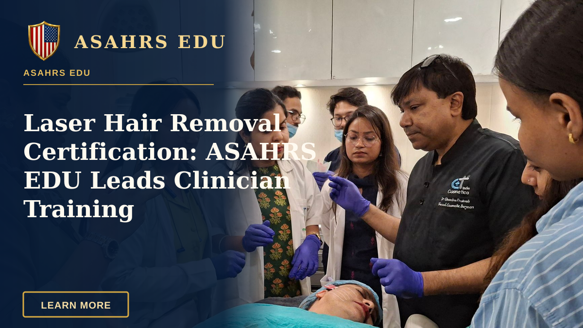 Laser Hair Removal Certification: ASAHRS EDU Leads Clinician Training — Dermatologists in training perform a procedure under supervision in a clinical setting.