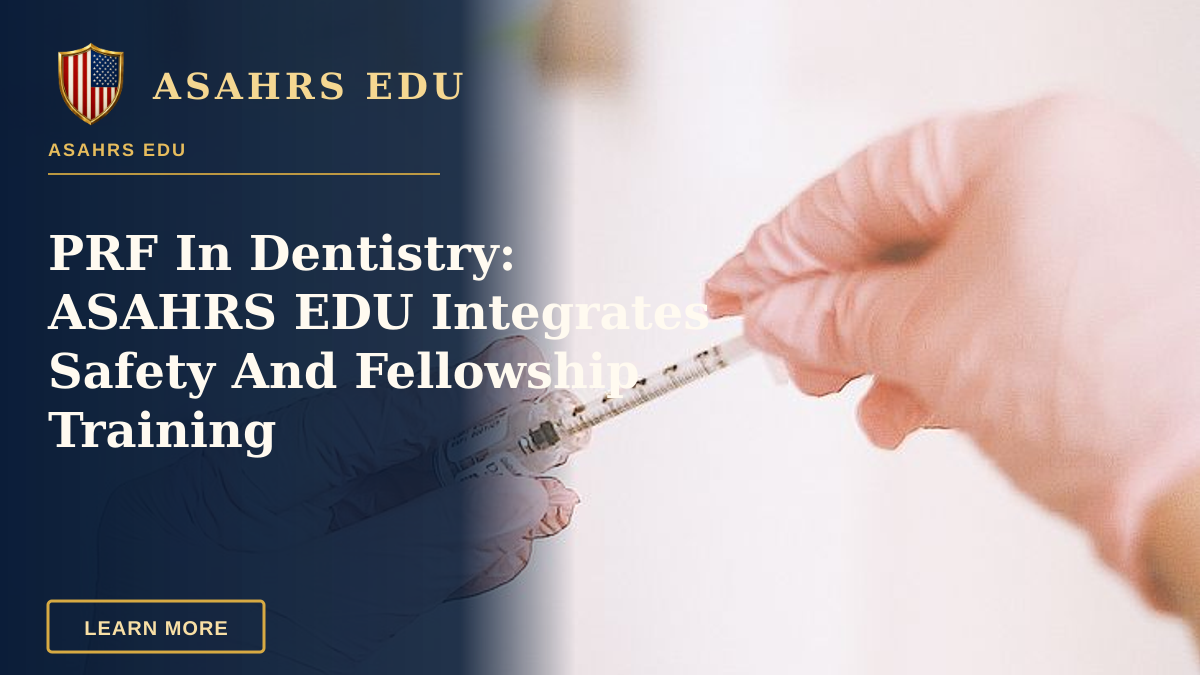 PRF In Dentistry: ASAHRS EDU Integrates Safety And Fellowship Training — A professional prepares a cosmetic injection in a modern spa, focusing on skincare and wellness.