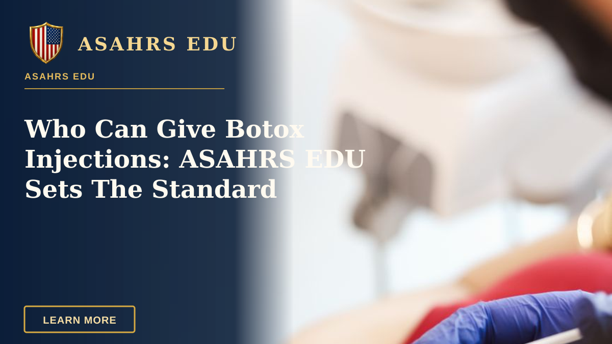 Who Can Give Botox Injections: ASAHRS EDU Sets The Standard — A medical professional performs a facial injection on a patient in a clinic setting.