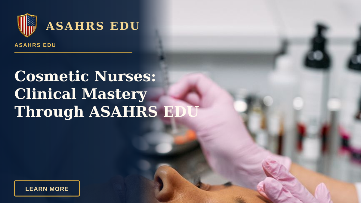 Cosmetic Nurses: Clinical Mastery Through ASAHRS EDU — Woman receiving cosmetic injection in clinical setting, showcasing beauty treatment process.