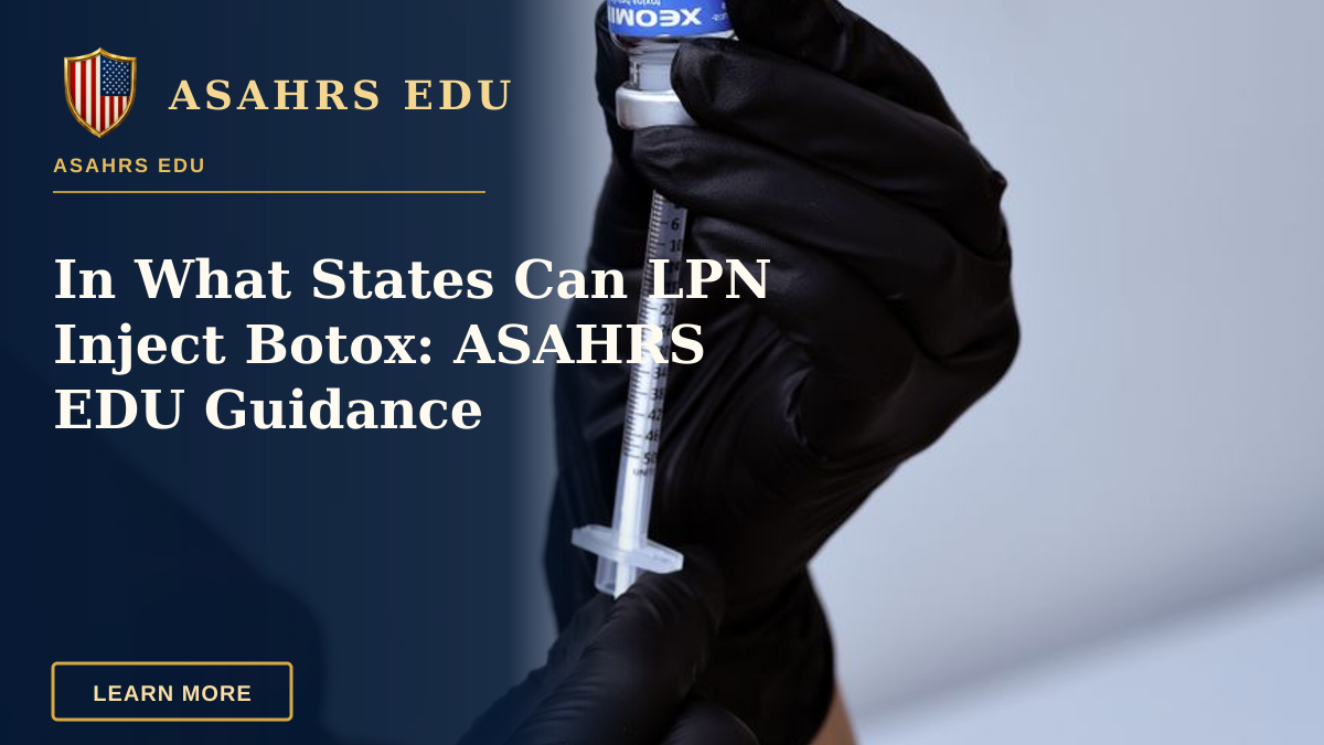 In What States Can LPN Inject Botox: ASAHRS EDU Guidance — Close-up of hands preparing a syringe for injection in a medical clinic in Belo Horizonte.