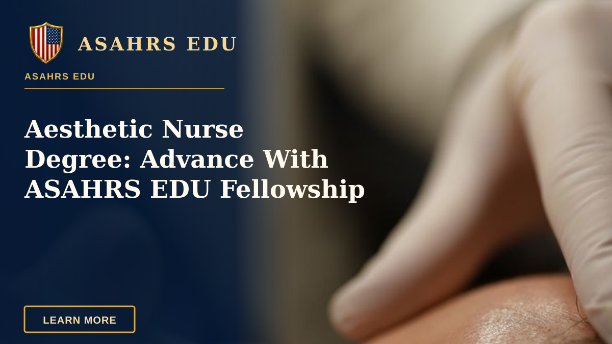 Aesthetic Nurse Degree: Advance With ASAHRS EDU Fellowship — A detailed view of a cosmetic procedure being performed by a professional in a clinic.