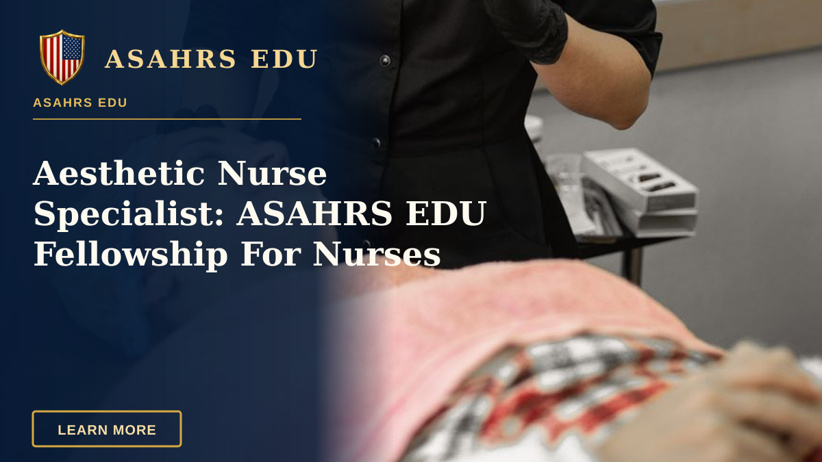 Aesthetic Nurse Specialist: ASAHRS EDU Fellowship For Nurses — Beauty specialist with black gloves performing a laser treatment on a client in a clinic.
