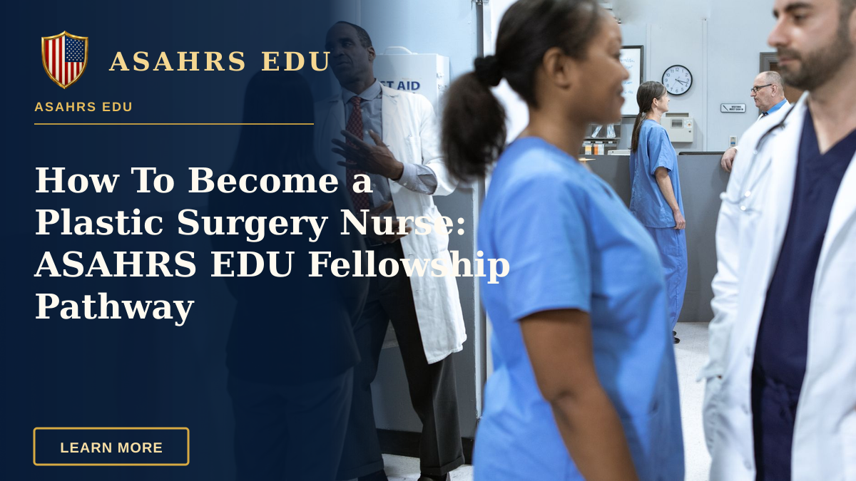 How To Become a Plastic Surgery Nurse: ASAHRS EDU Fellowship Pathway — Doctors and nurses in discussion, showcasing teamwork in a hospital setting.