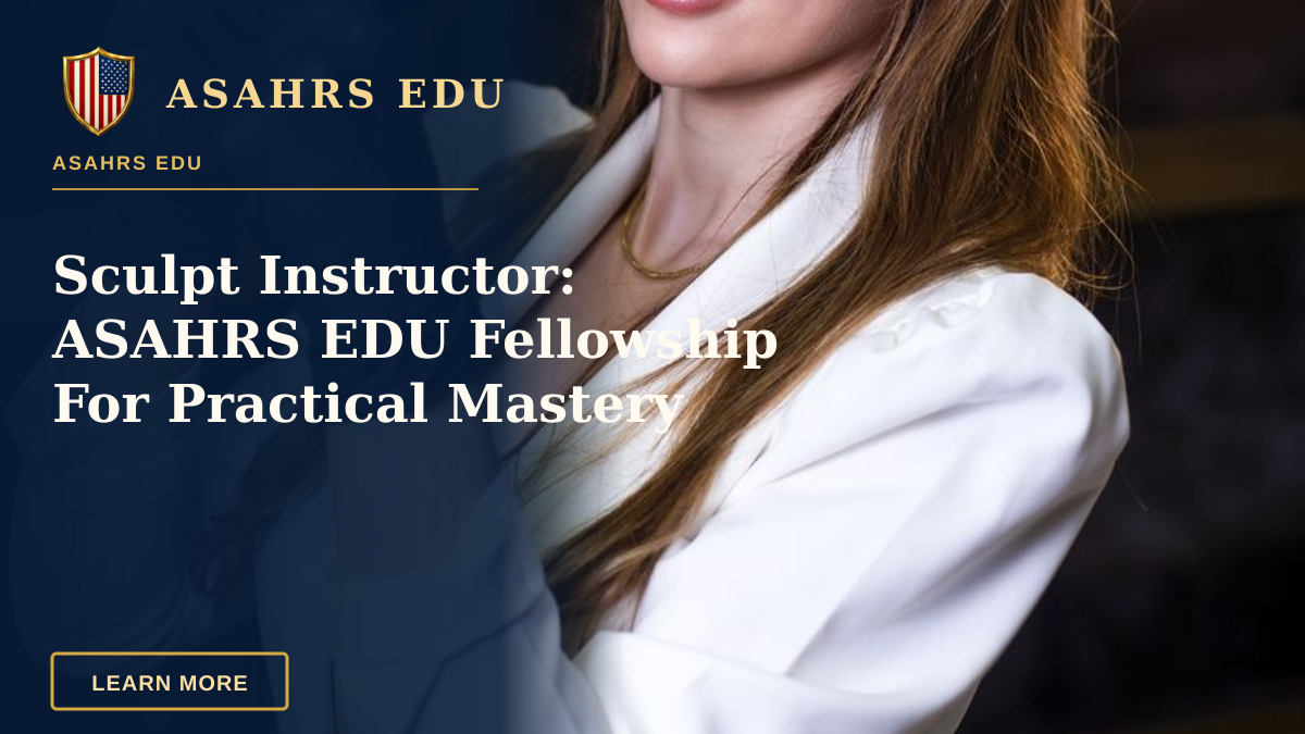 Sculpt Instructor: ASAHRS EDU Fellowship For Practical Mastery — Female cosmetic expert holding a syringe, ready for procedure, evening setting.