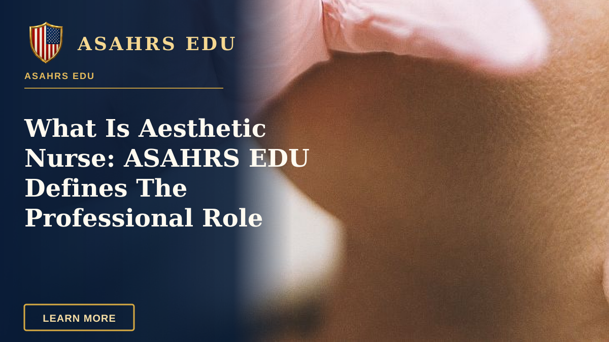 What Is Aesthetic Nurse: ASAHRS EDU Defines The Professional Role — A professional performing a cosmetic injection on a woman's cheek in a clinic.