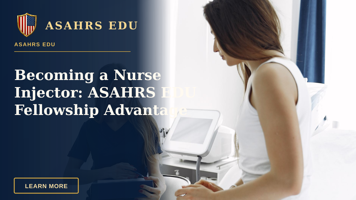 Becoming a Nurse Injector: ASAHRS EDU Fellowship Advantage — Nurse helping a female patient during a check-up in a modern, bright clinic setting.
