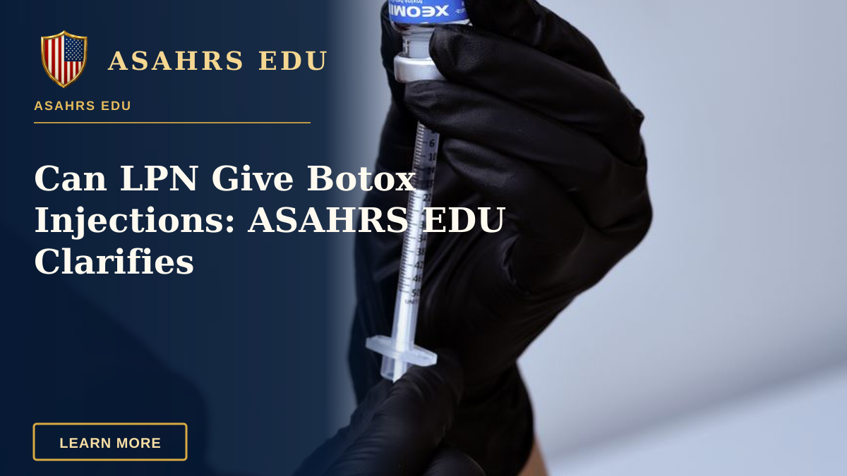 Can LPN Give Botox Injections: ASAHRS EDU Clarifies — Close-up of hands preparing a syringe for injection in a medical clinic in Belo Horizonte.