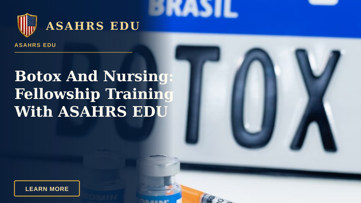 Botox And Nursing: Fellowship Training With ASAHRS EDU — Close-up of Botox vials and syringe with Brasil license plate in background.