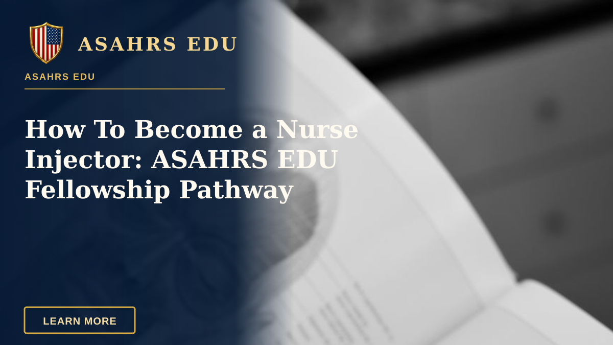 How To Become a Nurse Injector: ASAHRS EDU Fellowship Pathway — Black and white image of a medical anatomy book showing human facial structure diagrams.