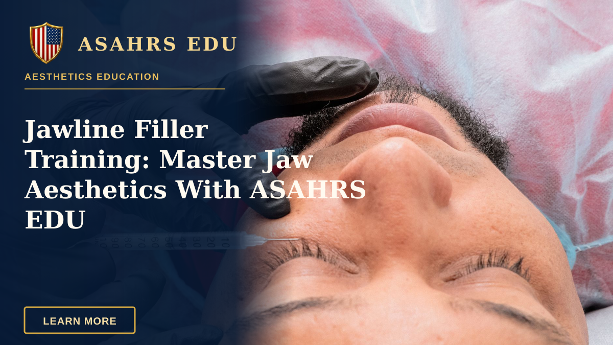 Jawline Filler Training: Master Jaw Aesthetics With ASAHRS EDU — Man receiving facial treatment with syringe in medical facility.