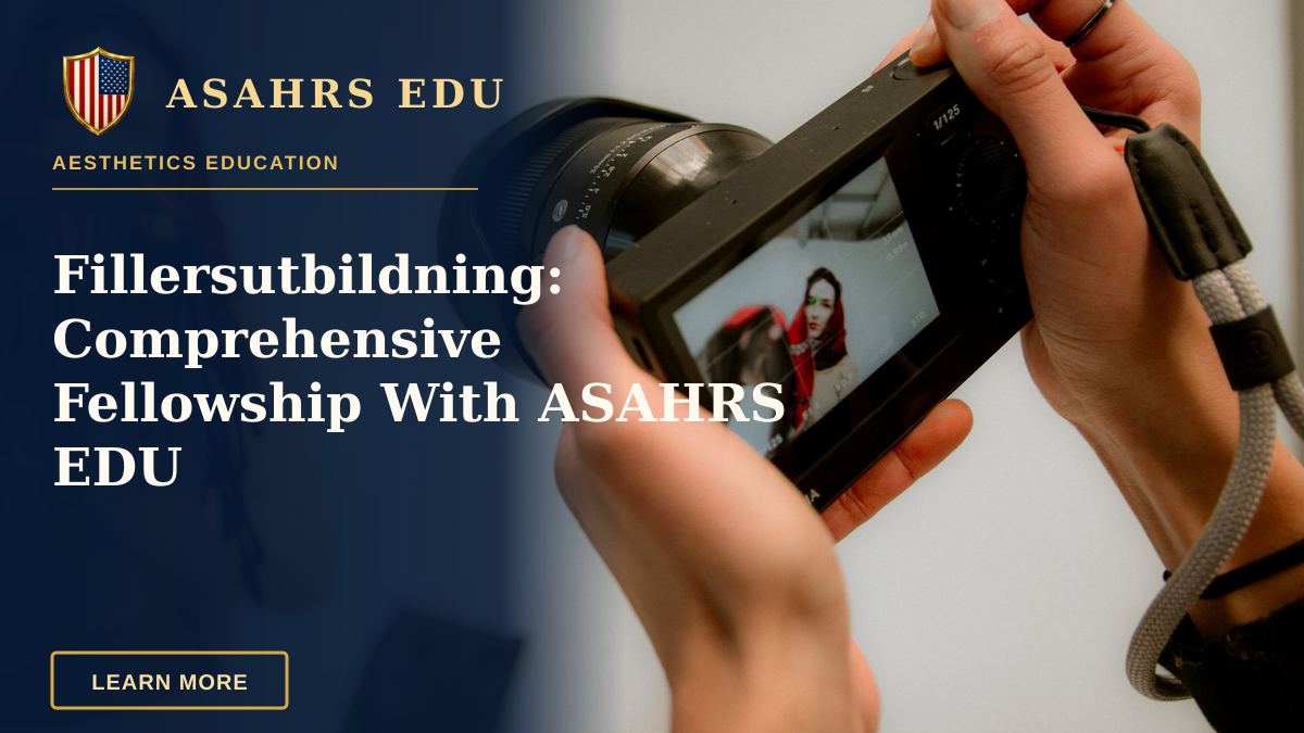 Fillersutbildning: Comprehensive Fellowship With ASAHRS EDU — Close-up of a camera displaying a person in a red shawl during a photoshoot.