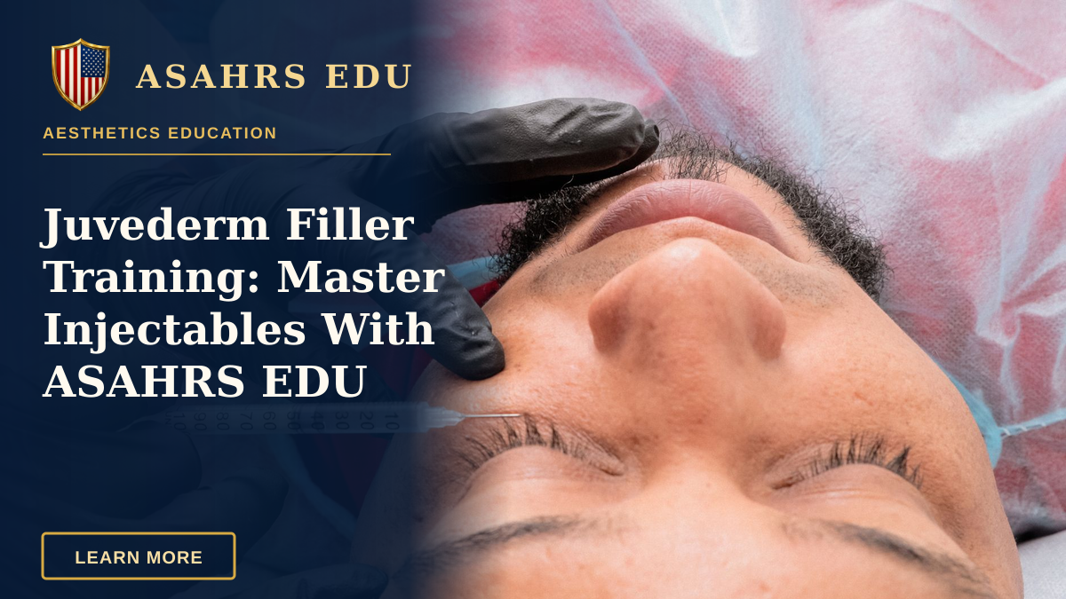 Juvederm Filler Training: Master Injectables With ASAHRS EDU — Man receiving facial treatment with syringe in medical facility.