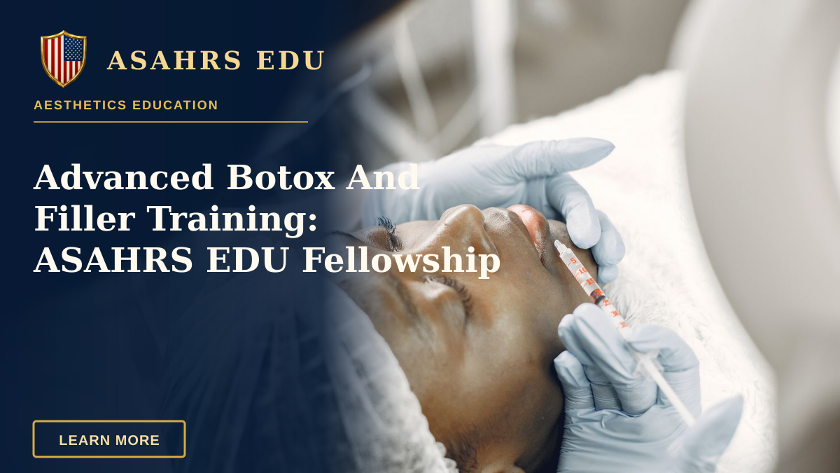 Advanced Botox And Filler Training: ASAHRS EDU Fellowship — Close-up of a woman receiving a cosmetic lip injection in a clinic setting.